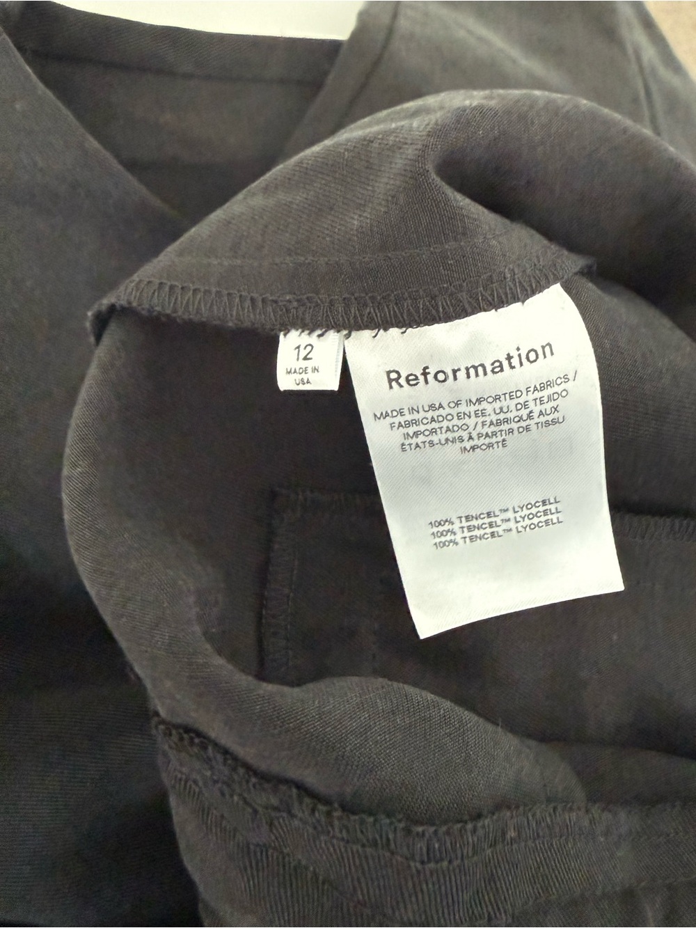 Reformation Black High-Rise Wide-Leg Trousers size 12 - Picture 5 of 11